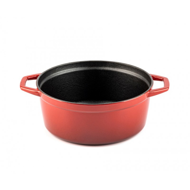 Hluboký litinový hrnec Solagio, Rubin, Ф24 - Červené litinové nádobí