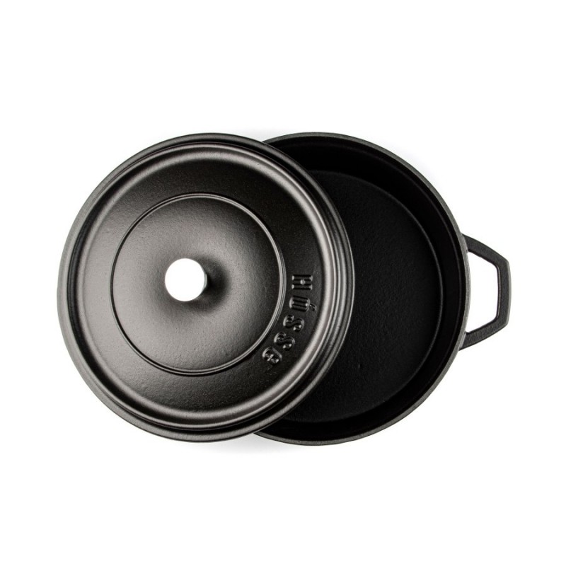 Mělký litinový hrnec Hosse, Black Onyx, Ф28 | Litinový hrnec |  |