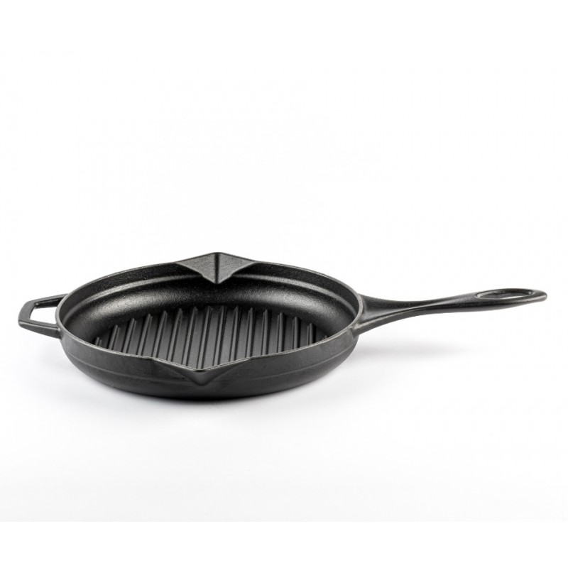 Smaltovaná litinová pánev na gril Hosse, Black Onyx, Ф28cm | Litinová pánev na gril | Litinová pánev |