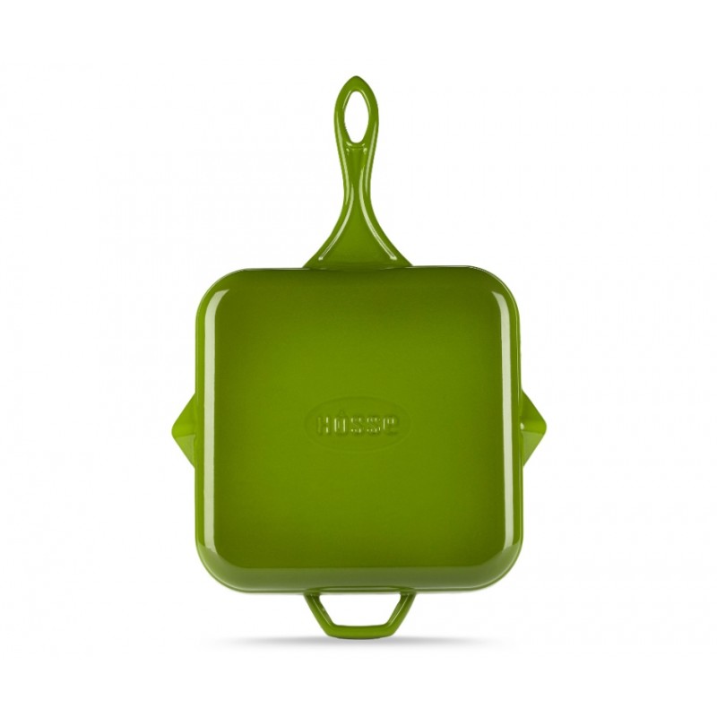 Smaltovaná litinová pánev na gril Hosse, Bamboo, 28x28cm | Litinová pánev na gril | Litinová pánev |