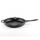 Smaltovaná litinová pánev Hosse, Black Onyx, Ф24cm | Plochá litinová pánev | Litinová pánev |