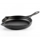 Smaltovaná litinová pánev Hosse, Black Onyx, Ф28cm | Plochá litinová pánev | Litinová pánev |