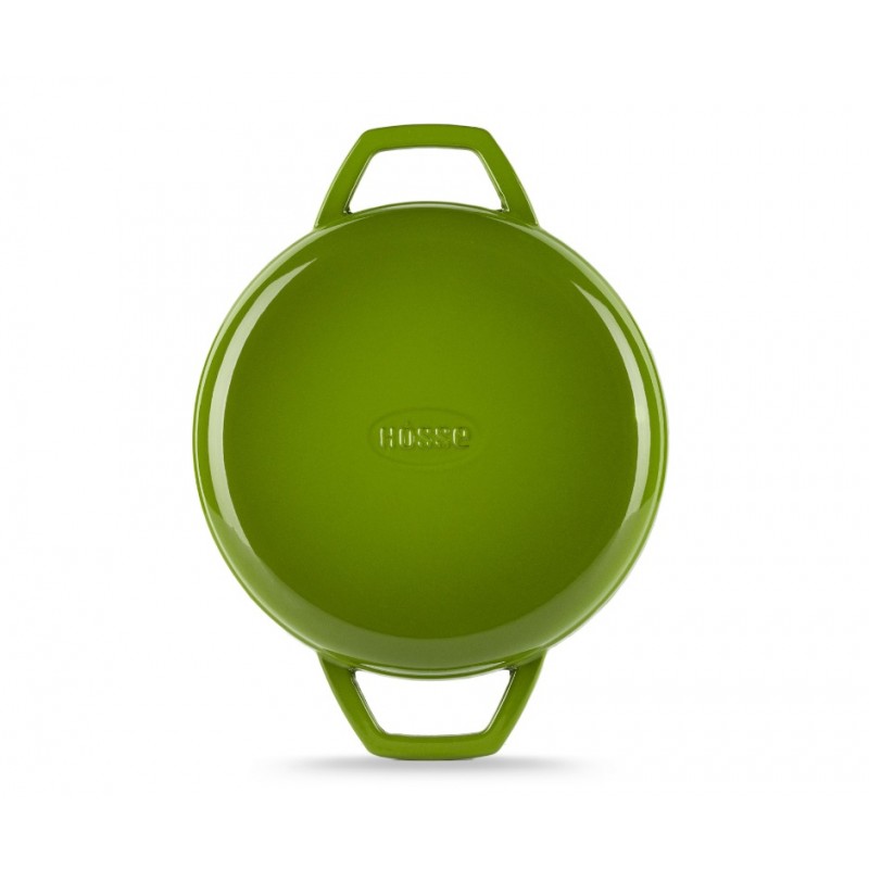 Smaltovaná litinová pánev se dvěma úchyty Hosse, Bamboo, Ф22cm | Plochá litinová pánev | Litinová pánev |