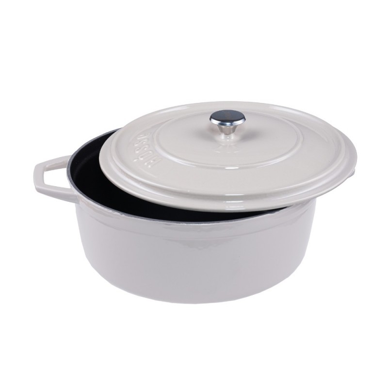 Hluboký litinový hrnec Solagio, Ivory, Ф24 - 